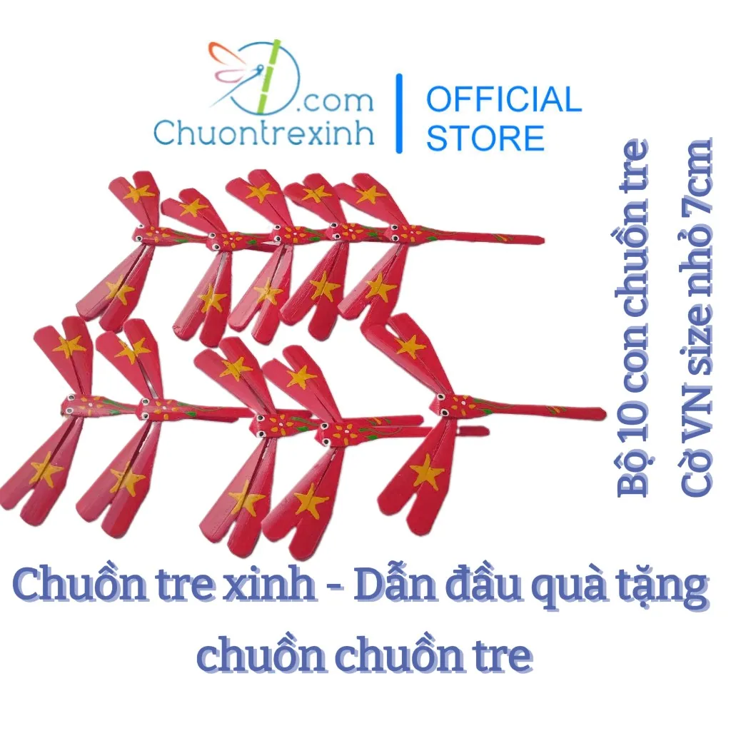 Chuồn chuồn tre cờ Việt Nam 7cm